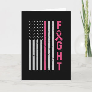 Carte Retro Fight American Flag Sensibilisation au cance