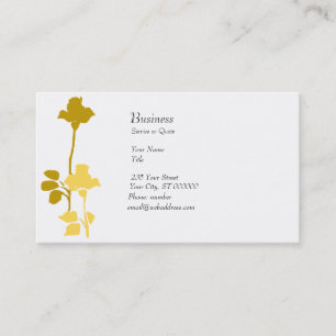 Carte Retro Floral Rose Profil Moderne Golden