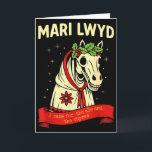 Carte Rétro Folklore Drôle de Cheval de Squelette Mari L<br><div class="desc">Rétro Folklore Drôle de Cheval de Squelette Mari Lwyd Yule Noël _1</div>