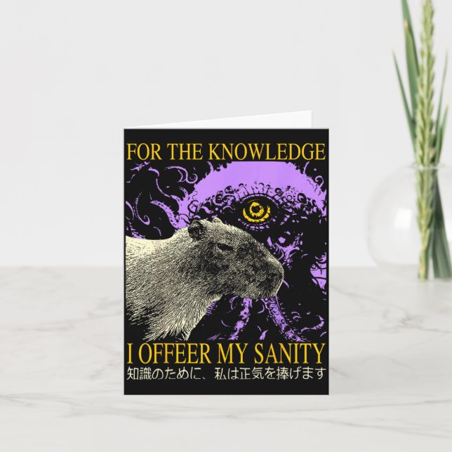 Carte Retro For The Knowledge I Offer My Sanity Japanese (Devant)