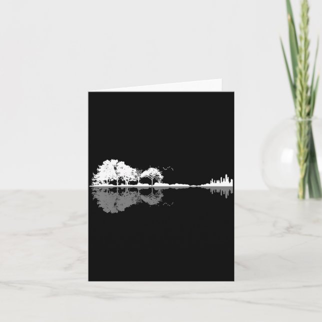 Carte Retro Forest Funny Nature Guitar Clic Music  (Devant)