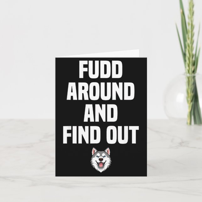 Carte Retro Fudd Autour Et Trouver Humour Adulte Sarcast (Devant)