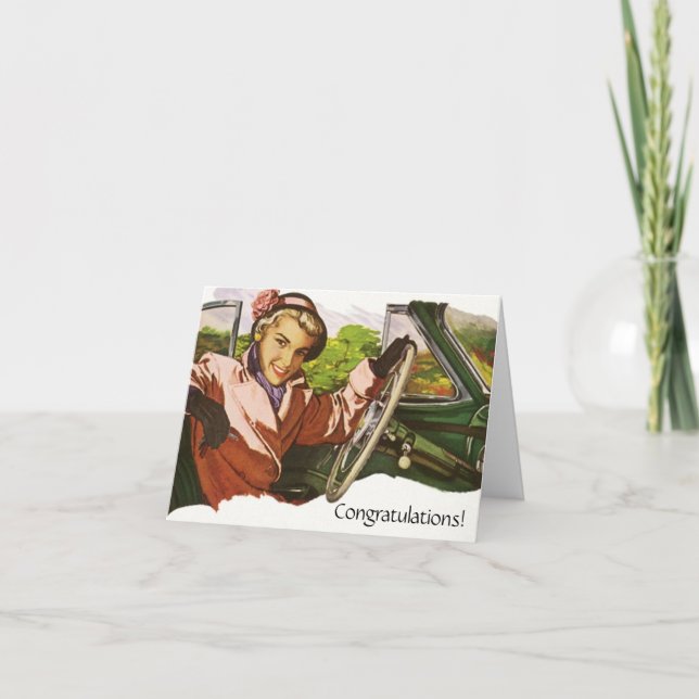 Carte Retro Fun Félicitations Carrières Déplacer nouvell (Devant)