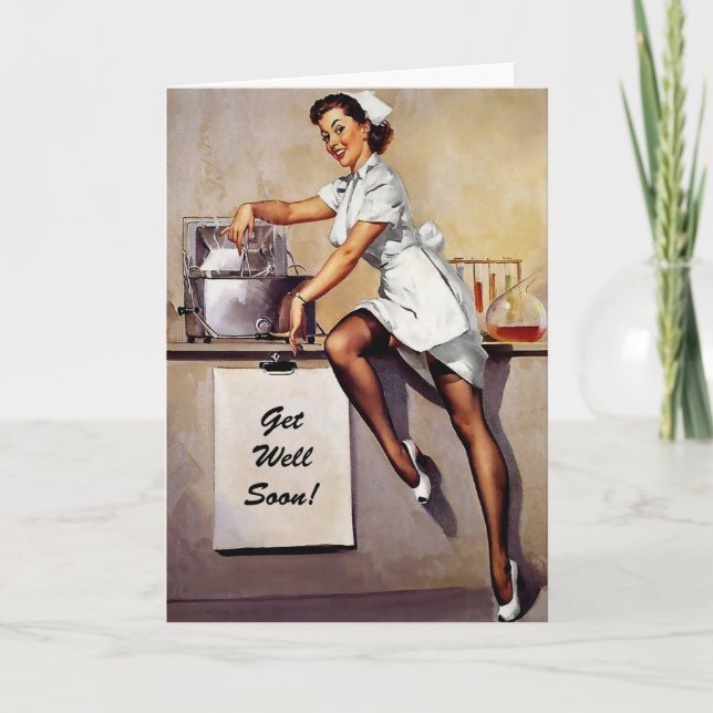 Carte Retro Get Well Bientôt (Devant)