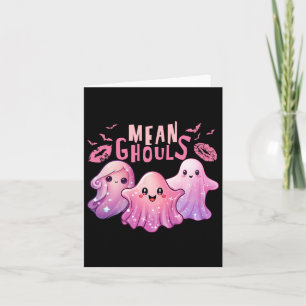 Carte Retro Ghost Mean Ghouls Amusants Halloween Saison