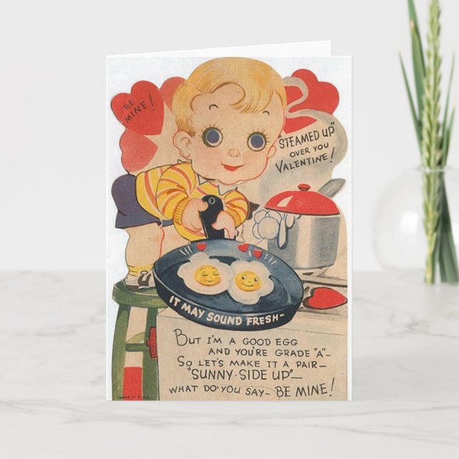 Carte Retro Good Egg Valentine's Day Card (Devant)