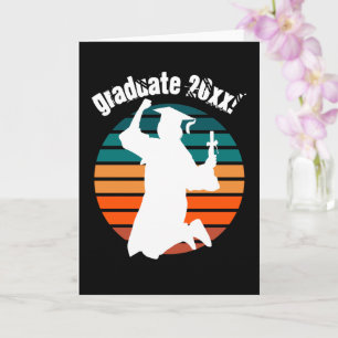 Carte Retro Graduated Jumping pour la joie Rainbow