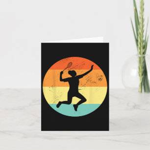 Carte Retro Graphic Badminton Player Shuttle Player Spor