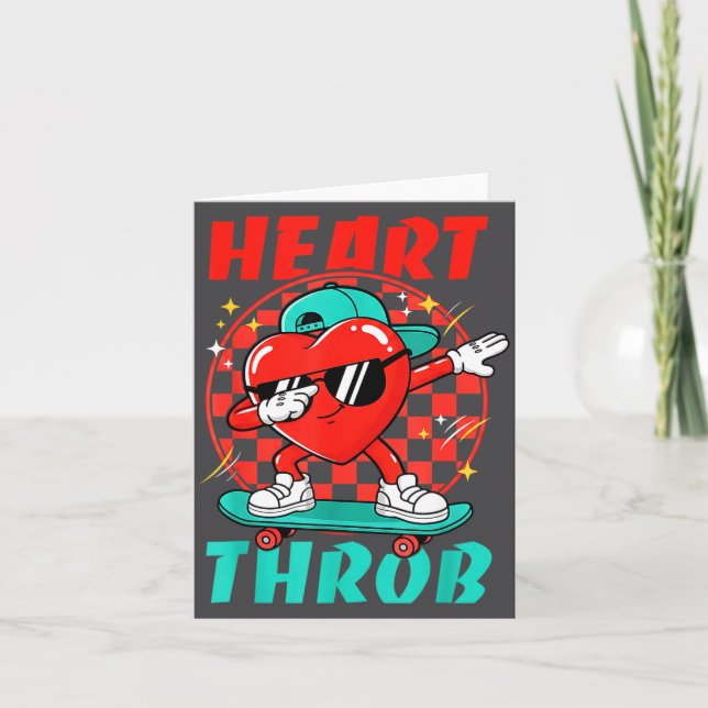 Carte Retro Groovy Heart Throb Valentines Day Toddlers B (Devant)
