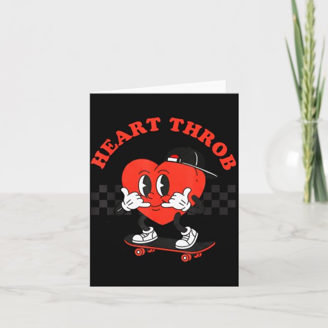 Carte Retro Groovy Heart Throb Valentines Day Toddlers B (Devant)