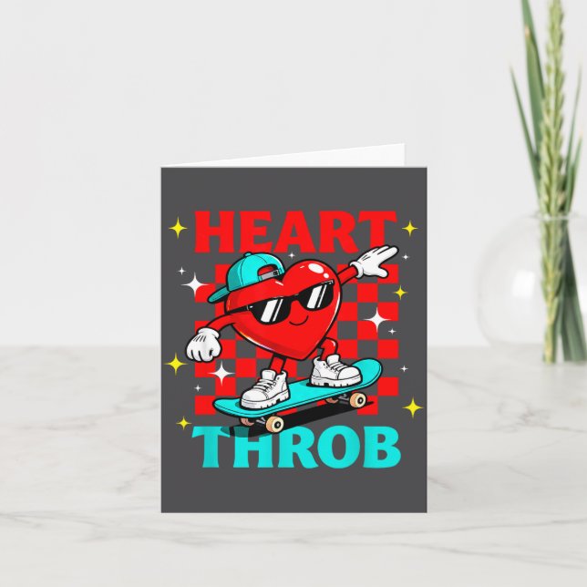 Carte Retro Groovy Heart Throb Valentines Day Toddlers B (Devant)