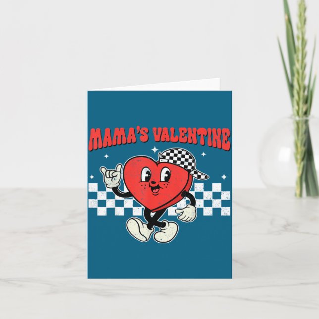 Carte Retro Groovy Heart Throb Valentines Day Toddlers B (Devant)