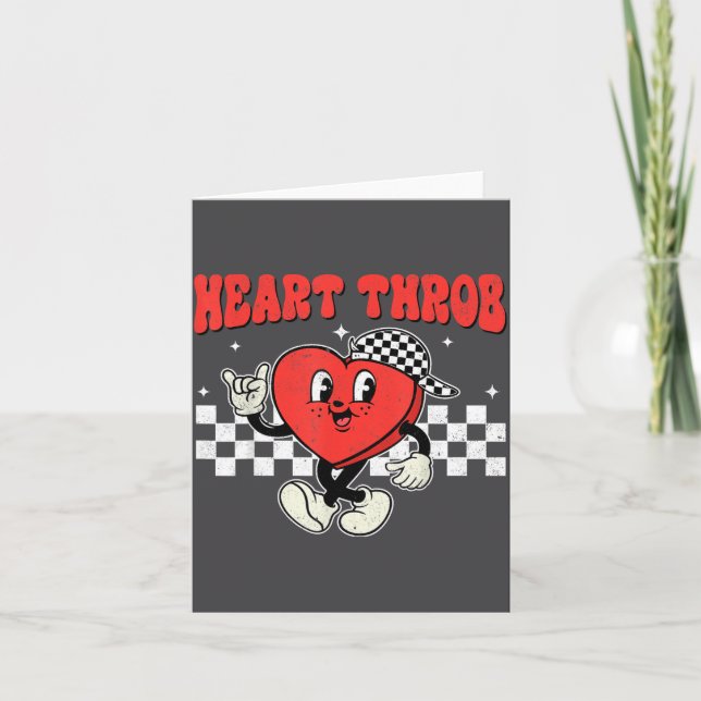 Carte Retro Groovy Heart Throb Valentines Day Toddlers B (Devant)