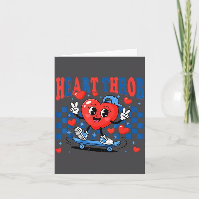 Carte Retro Groovy Heart Throb Valentines Day Toddlers B (Devant)