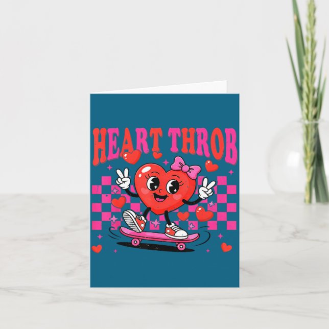 Carte Retro Groovy Heart Throb Valentines Day Toddlers G (Devant)