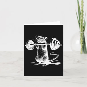 Carte Retro Gym Rat Fitness Bodybuilding Poids de l'entr