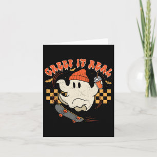 Carte Retro Halloween Creep It Real Ghost Boy Fall Seaso
