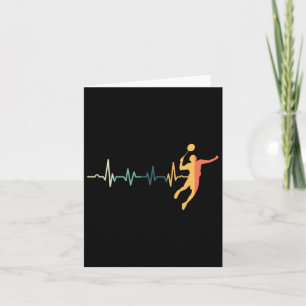 Carte Retro Heartbeat Badminton Player Shuttle Trainer R