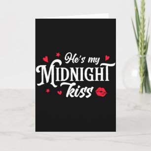 Carte Rétro Il Est Mon Baiser De Minuit Nouvel An Nye Co