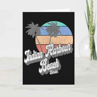 Carte Retro Indian Harbour Beach Floride Fl Vintage Beac