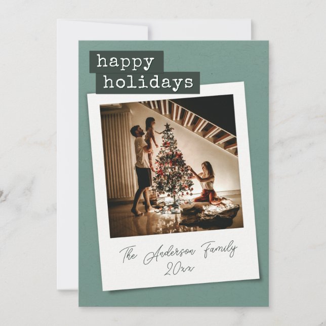 Carte Retro Instant Photo Holiday (Devant)