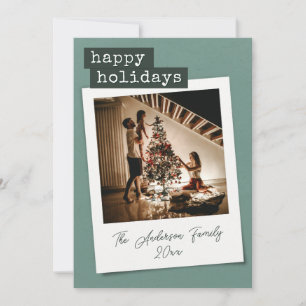 Carte Retro Instant Photo Holiday