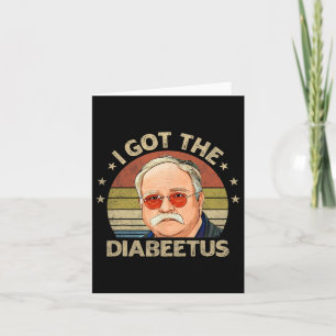 Carte Rétro J'ai Attrapé Le Diabète Drôle Diabète De Typ