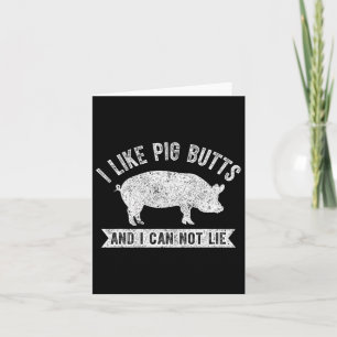 Carte Rétro J'Aime Les Boutons De Cochon Et Je Ne Peux P