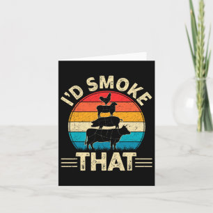 Carte Retro Je Fumerais Ce Fumeur De Byrbecue Amusant Bb