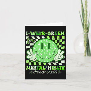 Carte Retro Je Porte Le Vert Pour La Sensibilisation À L