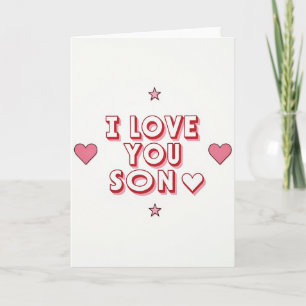 Carte Rétro Je T'Aime Fils