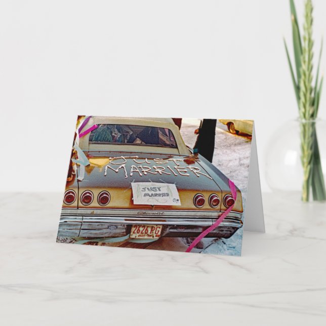 CARTE RÉTRO JUSTE PLUS JOYEUX DRÔLE OUVRIER MARIÉ DE LA (Devant)