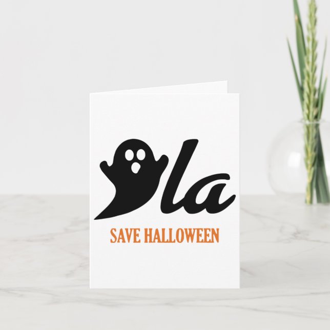Carte Retro Kamala Harris Halloween 2024 Comma La Ghost (Devant)