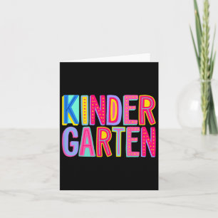 Carte Retro Kindergarten Rainbow Vibes Enseignant Enfant