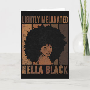Carte Retro Légèrement Mélanisée Hella Black Afro Reine