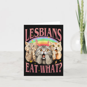 Carte Retro Lgbt Mange Ce Chat Lesbian Pride Mois Égale