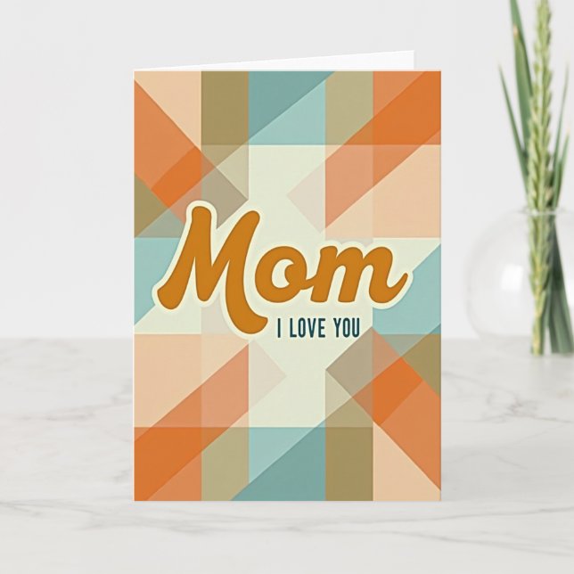Carte Rétro Maman Je T'Aime (Devant)