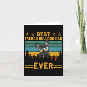 Carte Retro Meilleur Français Bulldog Papa Jamais Chien 