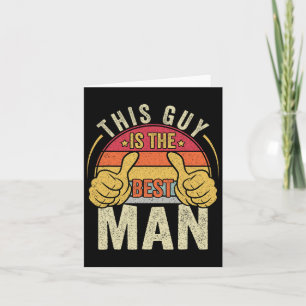 Carte Retro Meilleur Homme Mariage Groomsmen Funny Bride