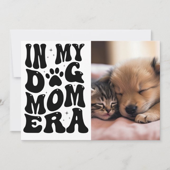 Carte Rétro Meilleure Maman de Chien – Anniversair (Devant)