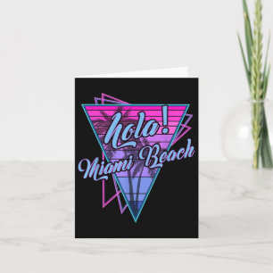 Carte Retro Miami - Hola Miami Beach Florida Vintage