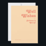 Carte Retro moderne Mariage à la crème orange<br><div class="desc">Cette crème orange rétro moderne est parfaite pour votre simple mariage d'été boho tropical vintage et coloré. Sa police bohème unique du milieu du siècle donne à ce design une ambiance minimaliste super hippie classique. Si vous cherchez un design qui présente des couleurs vives et audacieuses pour votre mariage de...</div>