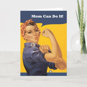 Carte Retro Mom Can Do It Mother's Day Card