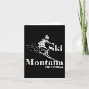 Carte Retro Montana Bridger Bowl Skiing Tee