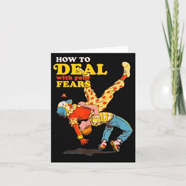 Carte Retro Motivation Quote How To With Your Fears Funn (Devant)