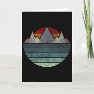 Carte Retro Mountain Outdoors - Randonnée, Camping, Esca