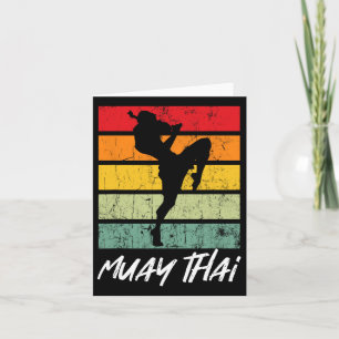 Carte Retro Muay Thai Vintage Mixed martial art Arts mar