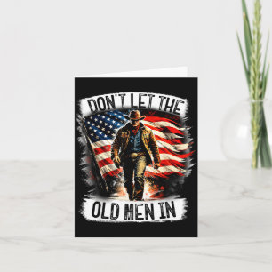 Carte Rétro N' laissez pas le vieil homme entrer Drapeau