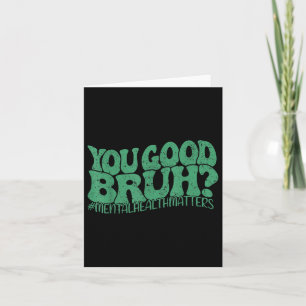 Carte Retro Nous Portons Vert Vous Bien Bruh Santé Menta