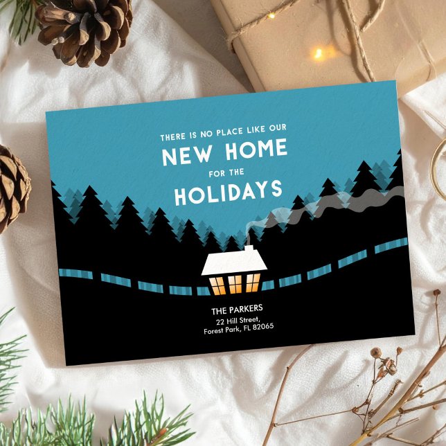 Carte Retro nouvelle maison pour les vacances dans les b (Créateur téléchargé)